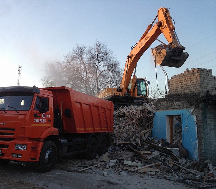 Вывоз и утилизация слома зданий